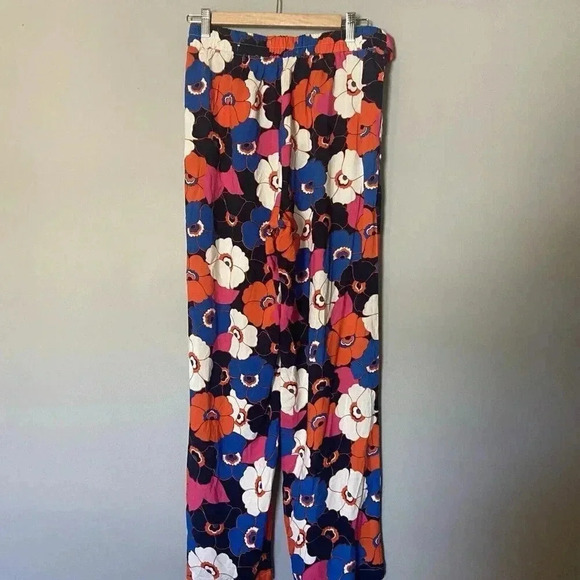 Jules & Leopold Floral Pull On Wide Leg Pants Boho Hippie 70s Size Medium New - Picture 4 of 13